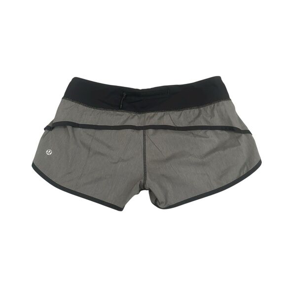 Lululemon Womens Speed Up Shortd 2.5” Lined Shorts Size 6 Gray/Black - Picture 4 of 9